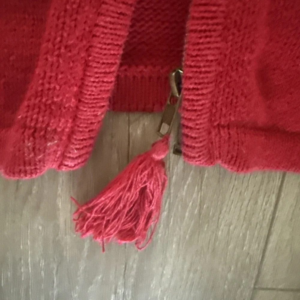 Vintage BOBBIE BROOKS Sweater Vest RED Christmas‎ SNOWMEN Zip XL